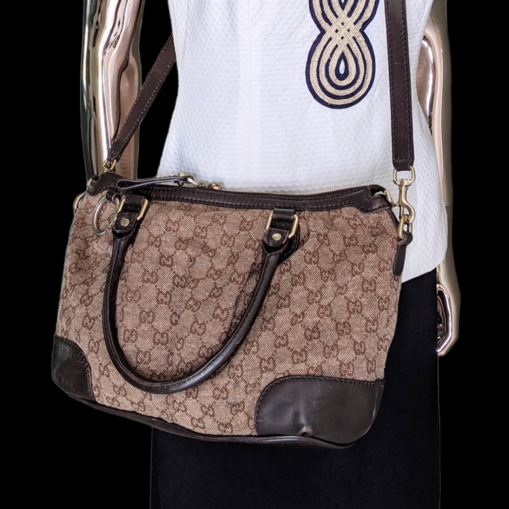 GUCCI GG MONOGRAM HAND CROSSBODY BAG